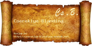 Csereklye Blandina névjegykártya